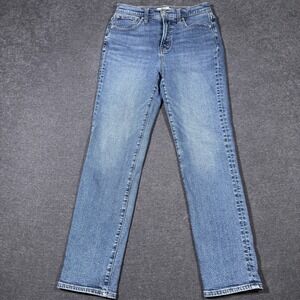 Madewell The Perfect Vintage Jeans Medium Wash Straight Leg Women 28 Boho Faded